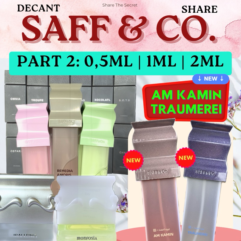 FREE GIFT DECANT SHARE SAFF AND CO 0,5ml 1ml 2ml AM KAMIN TRAUMEREI MORFOSIA IRAI LEIMA ANNABEL LEE 