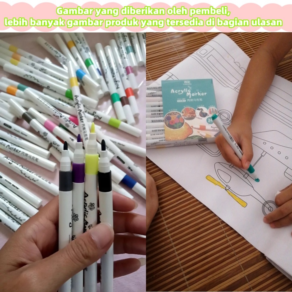

Ay00! [COD]Pen Akrilik Marker Warna Cepat Kering Tahan Air / Spidol Acrylic Painter / Menggambar