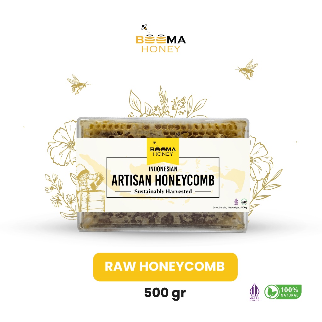 

Beema Honey - Raw Honeycomb - Madu Sarang Murni 500g