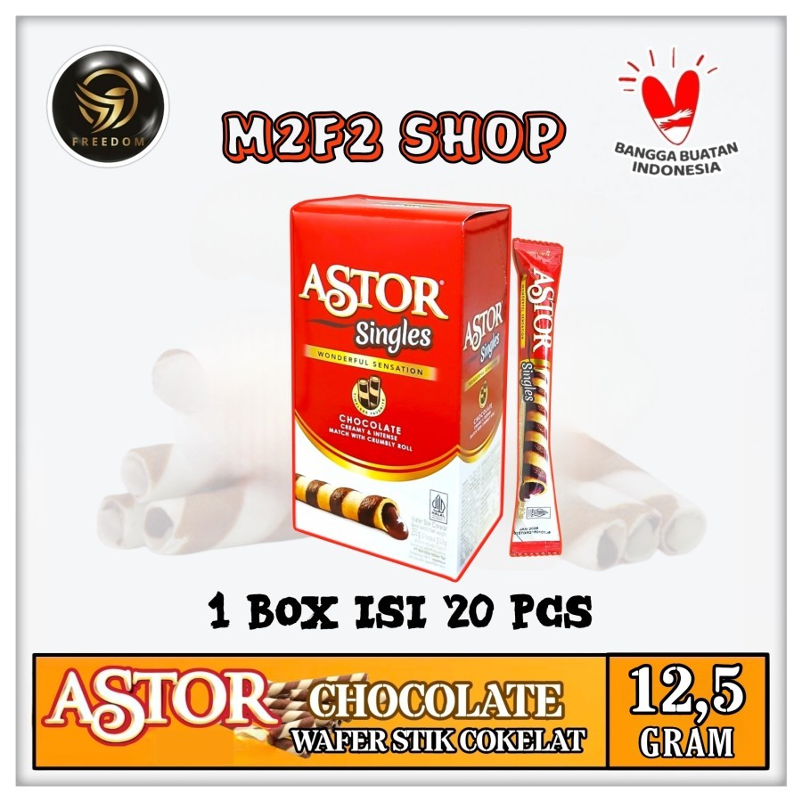 

ASTOR Singles Wonderful Sensation Stick Chocolate | Wafer Stik Cokelat - 12,5 gr (Kemasan 1 Box)