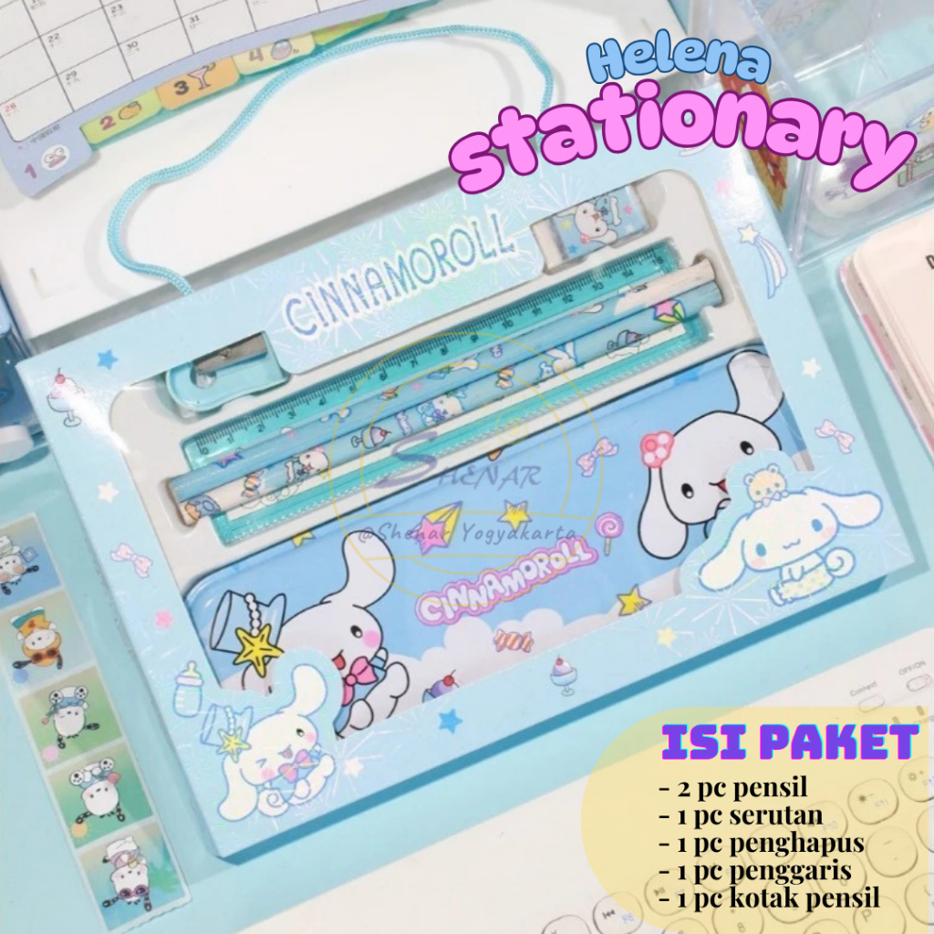 

Tempat Pensil Anak Stationary Set Hadiah Kado Anak Sekolah Alat Tulis Set Lengkap
