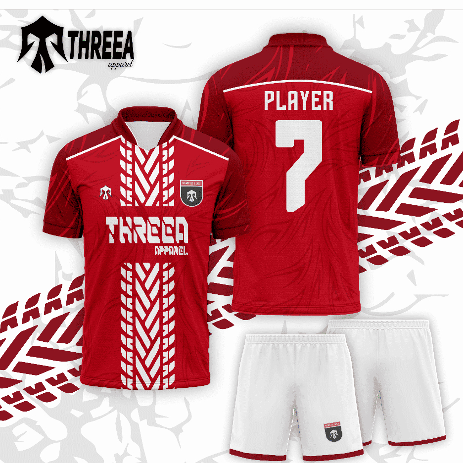 JERSEY FULL PRINTING MERAH / JERSEY SEPAK BOLA / JERSEY FUTSAL / JERSEY CUSTOM