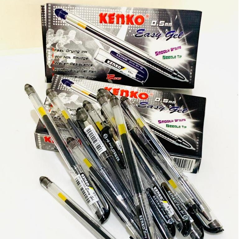 

Pulpen Gel Kenko Easy Gel Tinta Hitam 0.5 mm (12pcs)