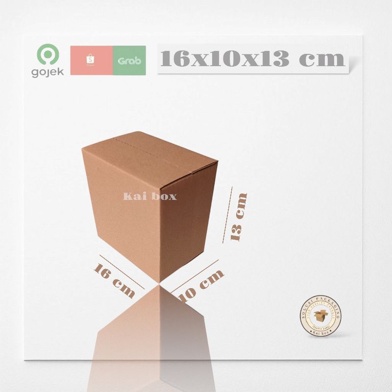 

kardus ukuran 16x10x13 cm box singel wall polos ST
