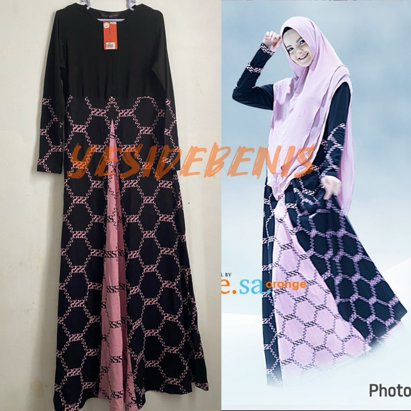 NEW DRESS SISESA SUMAYA BLACK-PINK ORIGINAL