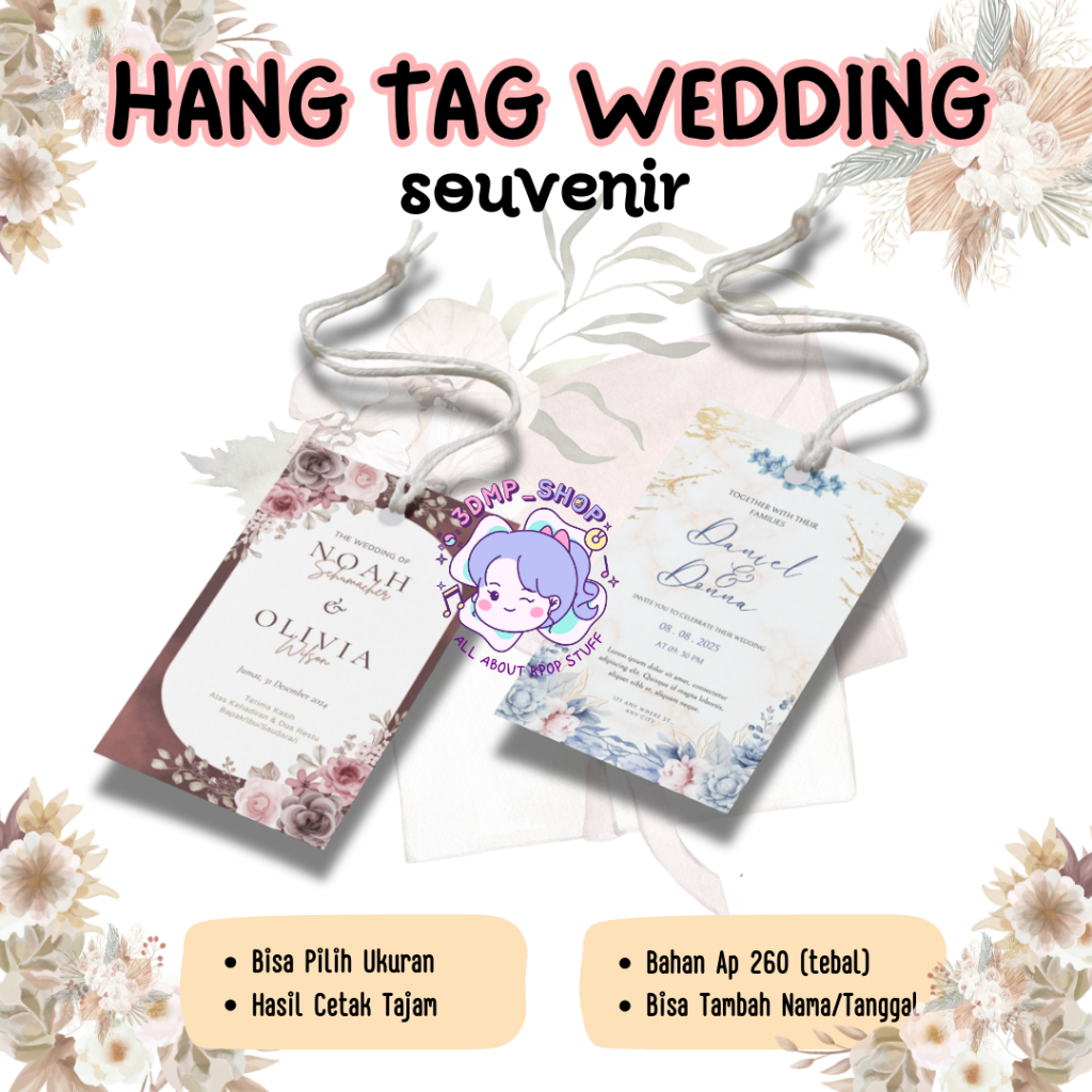 Hang Tag Wedding Pernikahan Souvenir