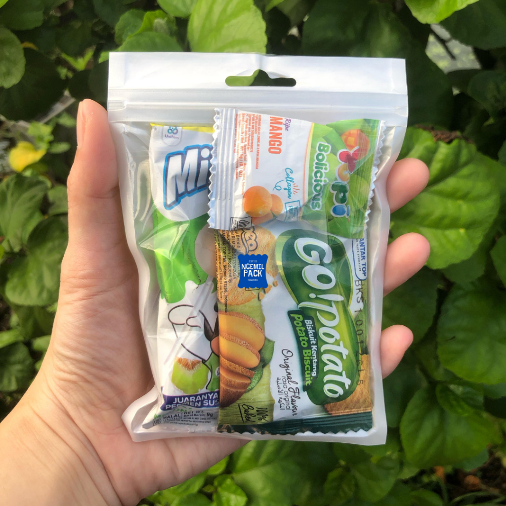 

C03 - Mini Gift Snack / Mini Hampers Snack Tema POLOS HIJAU @50Gr