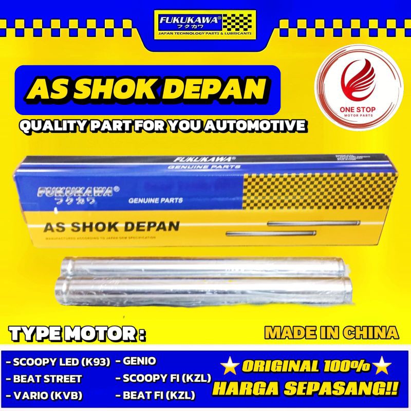 As Shock Depan Asli Ori Fukukawa GENIO ,SCOOPY FI ,BEAT FI ,SCOOPY LED ,BEAT STREET ,VARIO 2PCS