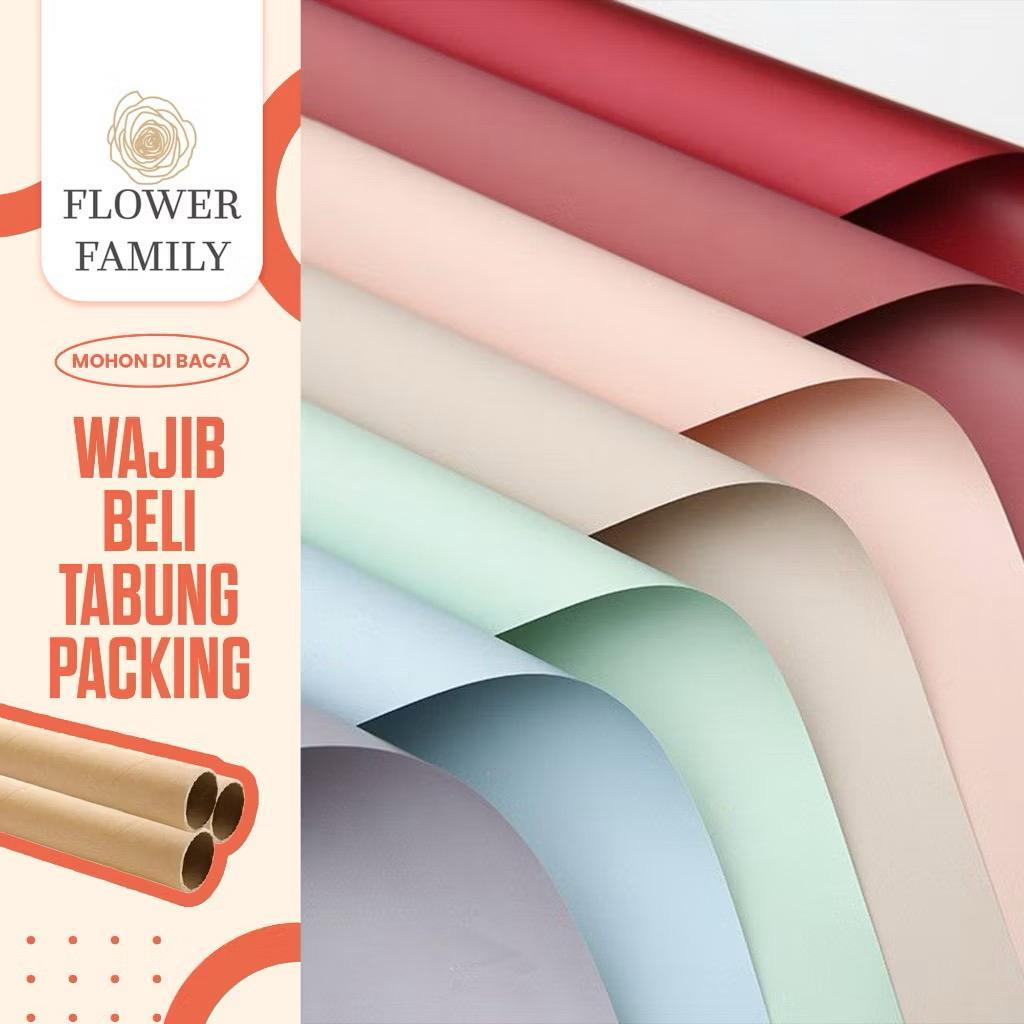 Flower Family - [1 LEMBAR] Kertas Buket Bunga Polos Korea DOFF / Flower Wrapping Paper / Cellophane 