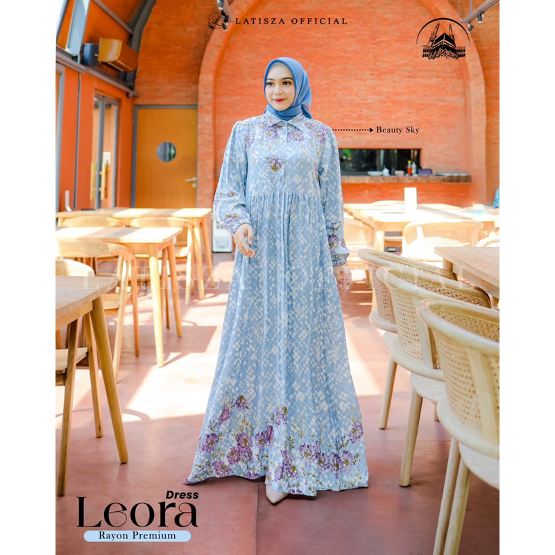 Latisza - Dress Leora Casual Murah Nyaman Bahan Rayon Premium Gamis Hangout
