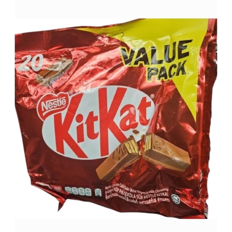 

Coklat Kitkat Cokelat Chocolate Kitkat malaysia value pack ( 20 pcs x 17 gram)