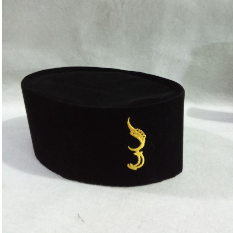 Songkok Peci Hitam Logo Kujang