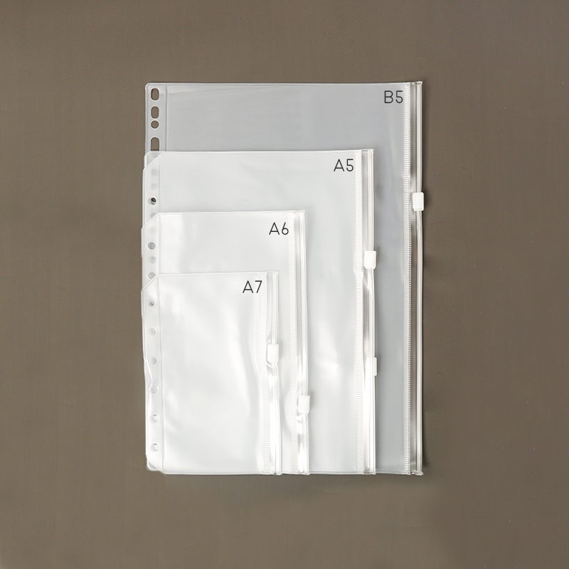 

Zipper Pocket Binder Divider - A5 - 6 Rings - Pouch Binder