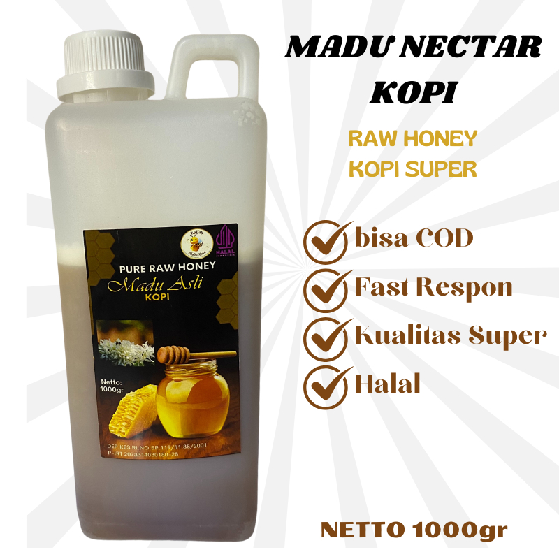 

Madu Asli Murni Mentah Nektar Bunga Kopi Minuman Herbal Kesehatan Bagus Untuk Menjaga Daya Tahan Tubuh KAFFAH MADU SHOP