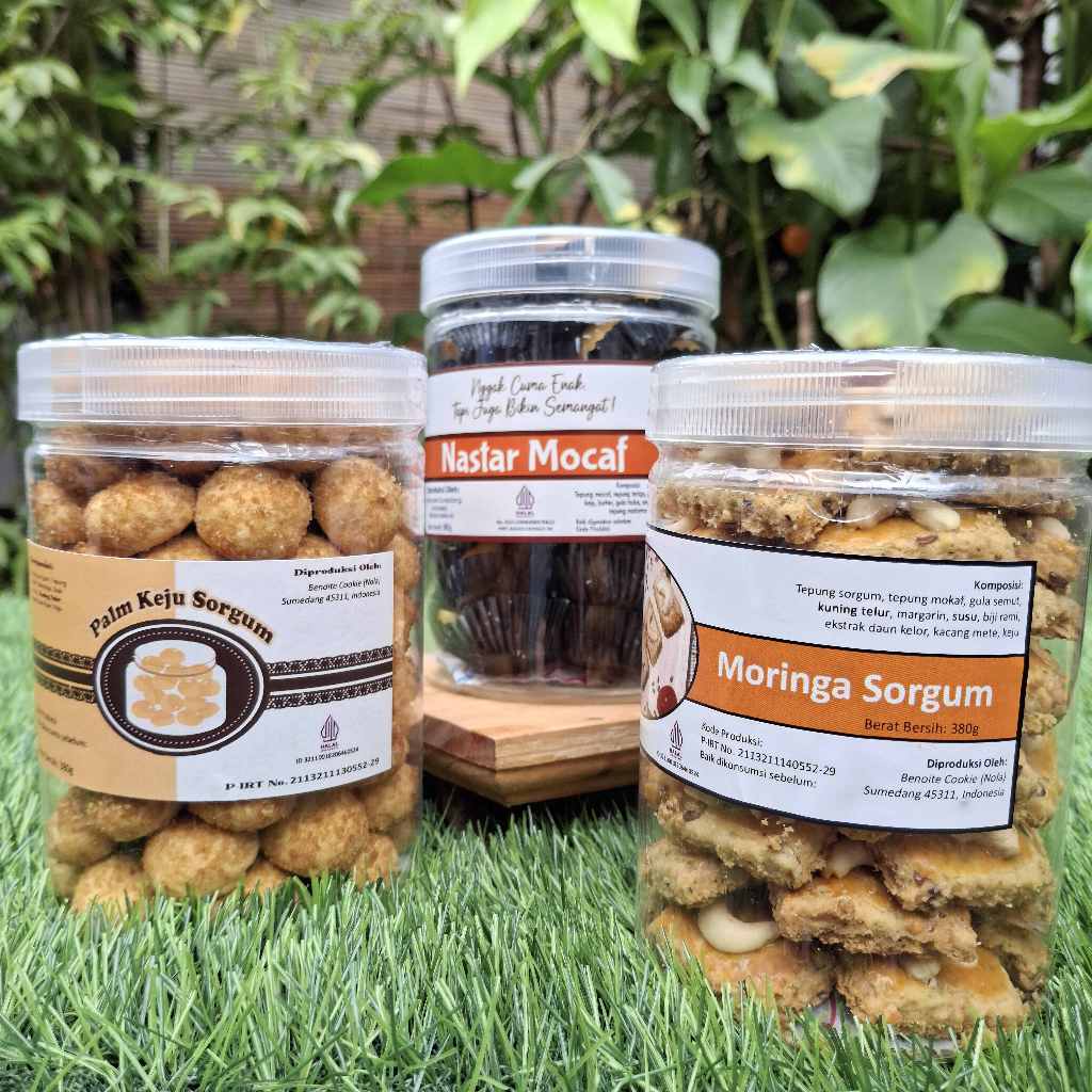 

Healthy Cookies I Gluten Free I Palm Keju Sorgum, Moringa Sorgum, Nastar Mocaf - Kue Kering