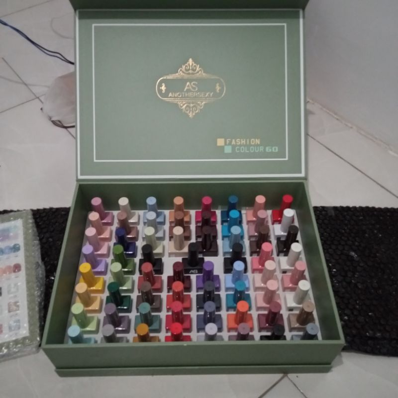 GELL POLISH / KUTEK GELL 1 SET 60 WARNA MERK AS