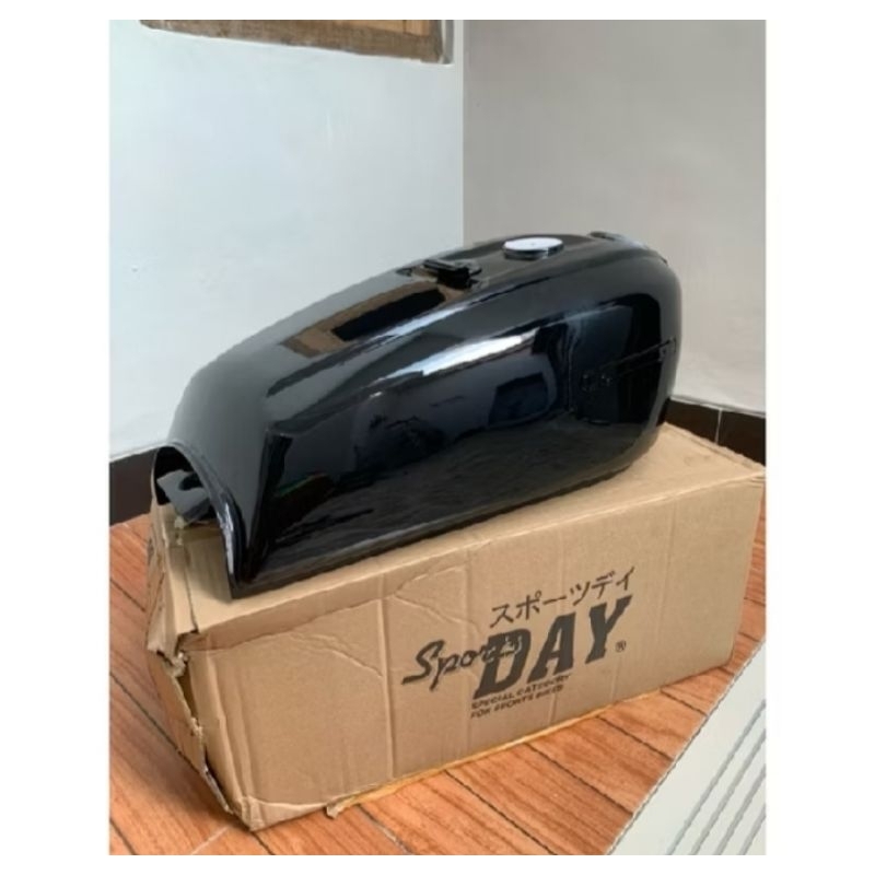 tengki/tangki only Honda gl 100 gl cepek hitam polos original pabrik