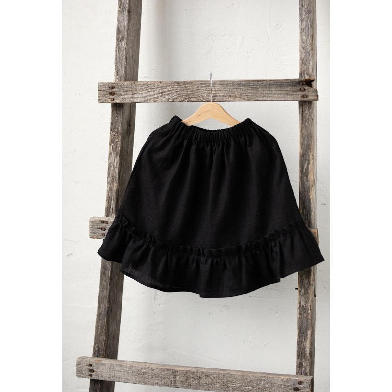 Ruffle Linen Skirt Rok Ruffle Linen Rok Linen Anak Perempuan Ruffle Skirt Rok Ruffle Baby Skirt Rok 