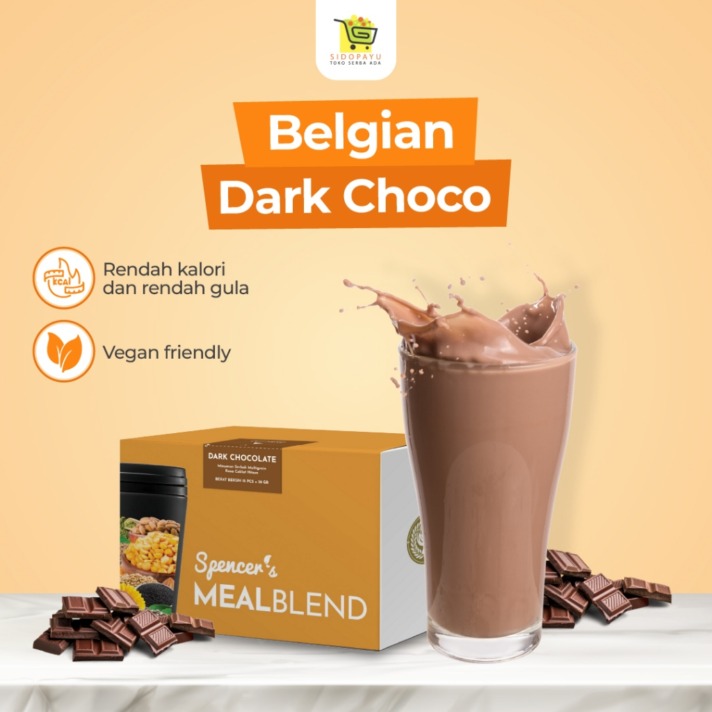 

Mealblend Belgian Dark Choco Spencers Multigrain Dari Chia Seeds Rendah Gula 15gr Protein