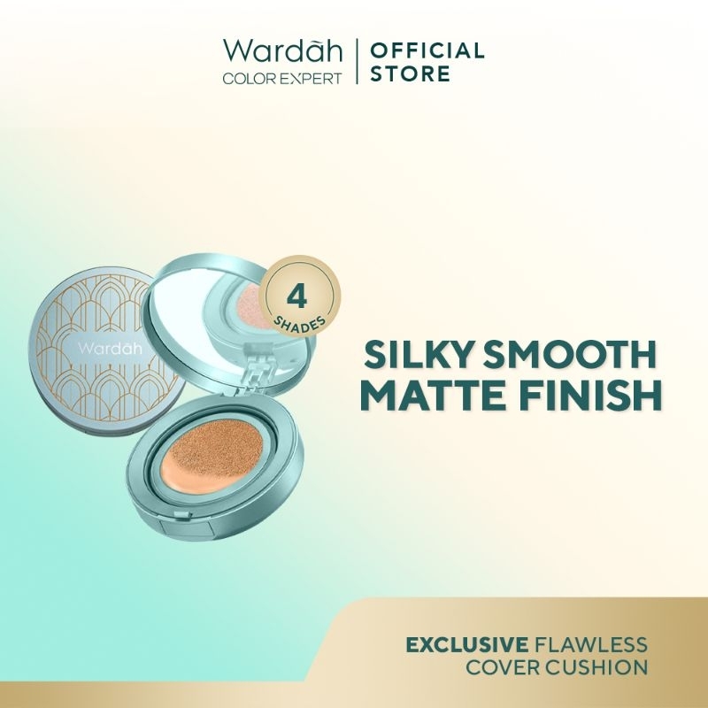 WARDAH Exclusive Flawless Cover Cushion SPF 30 PA+++| hight coverage | Waterproof | Bedak basah