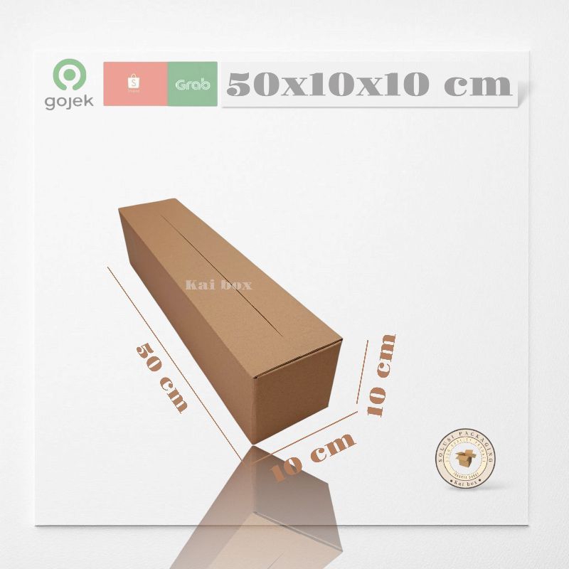 

kardus ukuran 50x10x10 cm box singel wall polos ST