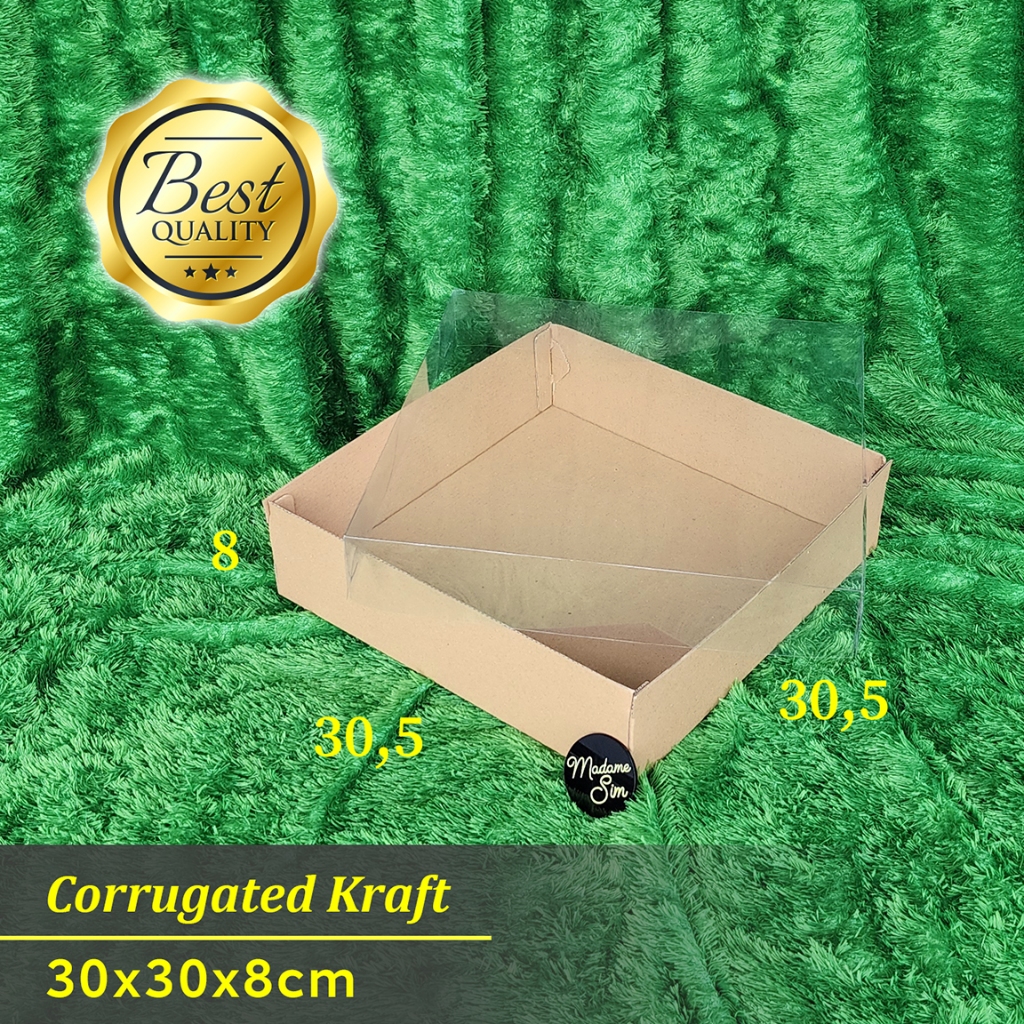 

BOX MIKA - DUS KUE - KOTAK - KARDUS 30x30x8 (ISI : 10 PCS)
