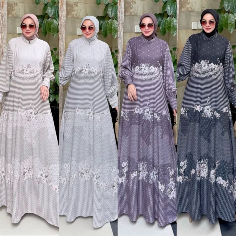 READY GAMIS NADINE DRESS PREMIUM ORI BY HMF LUXURY
