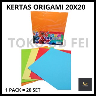 

(1 PACK = 20 SET) Kertas Origami 20x20/ Kertas Lipat/ Kertas Origami Bolak Balik