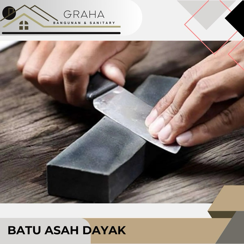 Batu Asah Cap Dayak / Batu Gosok Cap Dayak Hijau