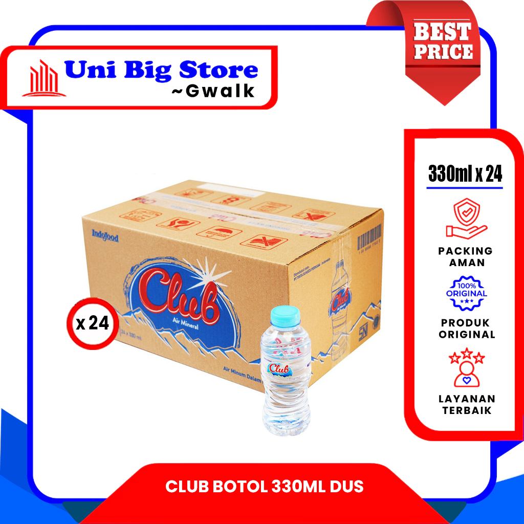 

CLUB AIR MINERAL BOTOL DUS - (330 ml x 24 pcs)