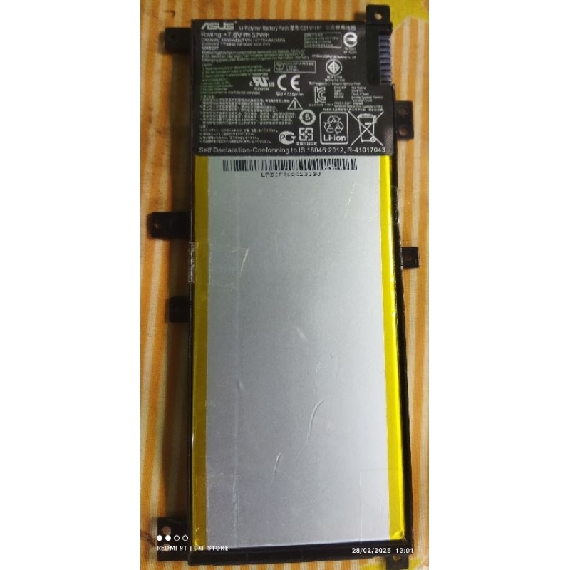 baterai polimer polymer bekas ex laptop asus