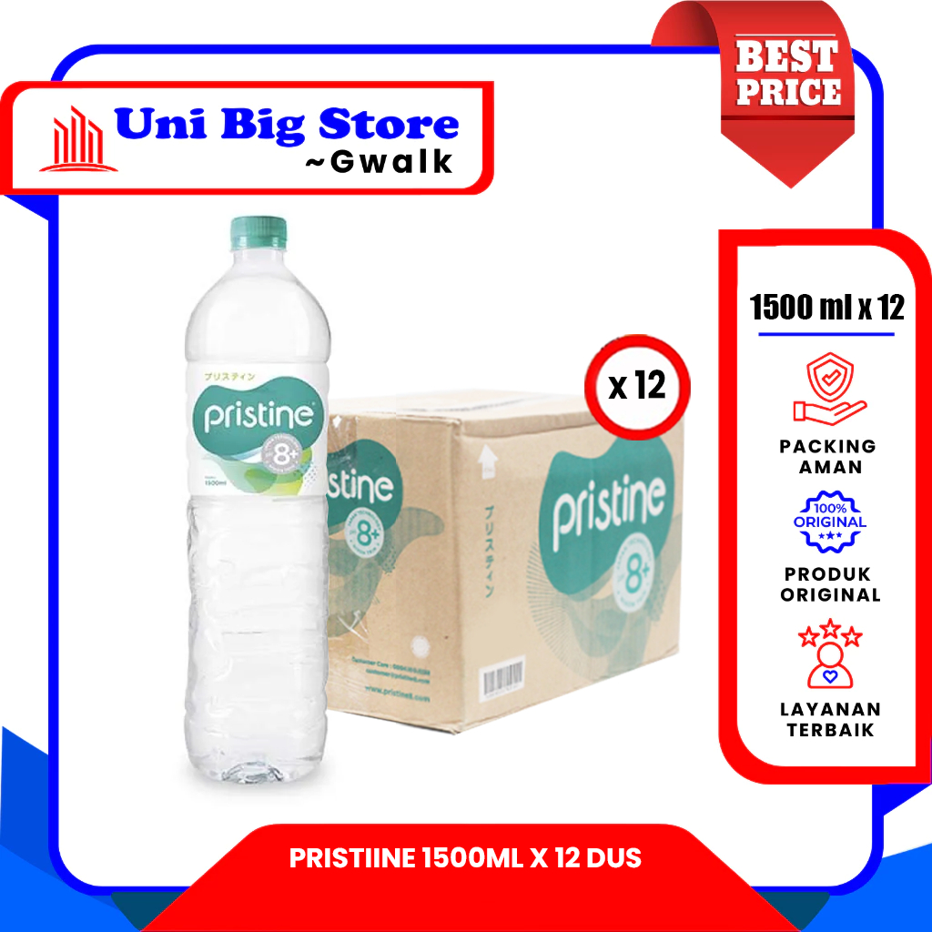 

PRISTINE 8+ AIR MINERAL ALKALI BOTOL DUS - (1500 ml x 12 pcs)