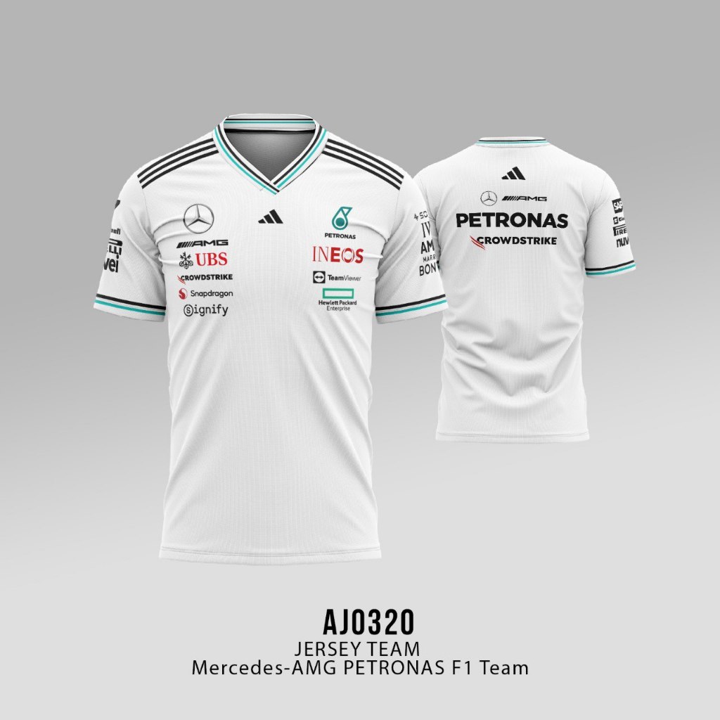Kaos Jersey Team Mercedes-AMG Petronas F1 Team Jersey Premium AJ0320-AJ0320P