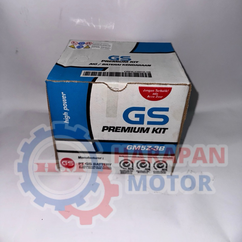 Harapan Motor - Aki GS Supra/Supra Fit/ Megapro (GM5Z-3B)