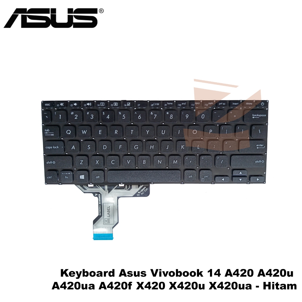 Keyboard Asus Vivobook 14 A420 A420u A420ua A420f X420 X420u X420ua - Hitam