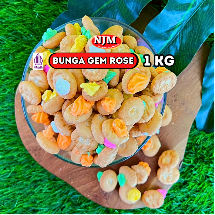 

NJM - BBUNGA GEM / KUE KANCING / GEM ROSE ROTI MANIS 1000Gr (1Kg)