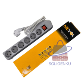 STOP KONTAK 6 LUBANG MEVAL