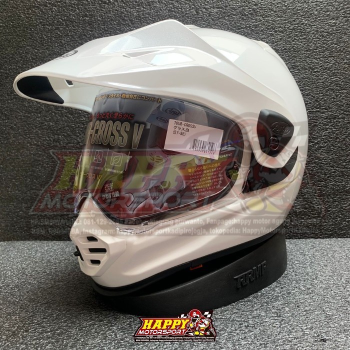 Helm Arai Tour Cross V White Glossy Full Face