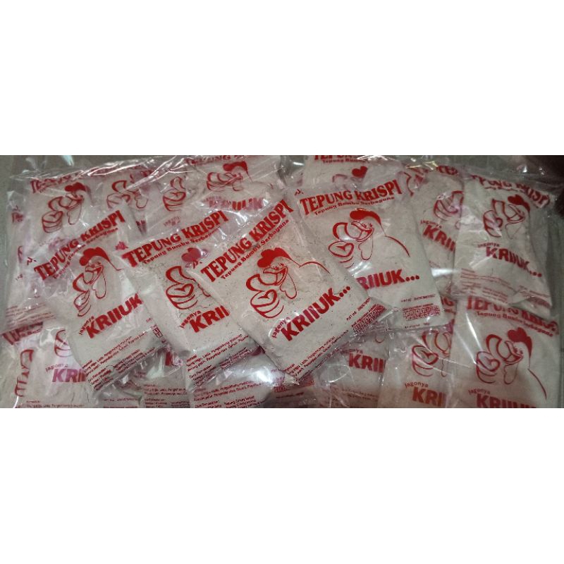 

Tepung krispi kriuk 1ball 10pcs kemasan 100gr