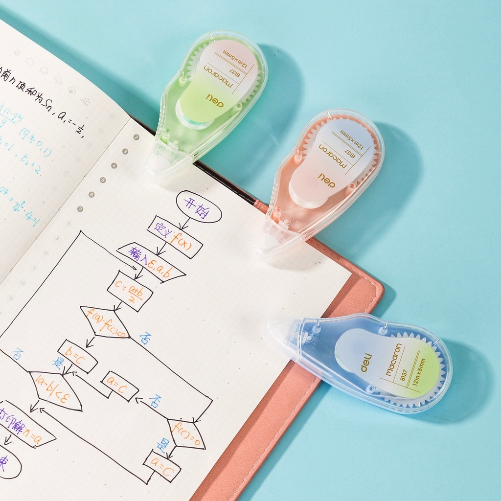 

TIPE-X PITA / DELI CORRECTION TAPE MACARON 12MX5MM E8137