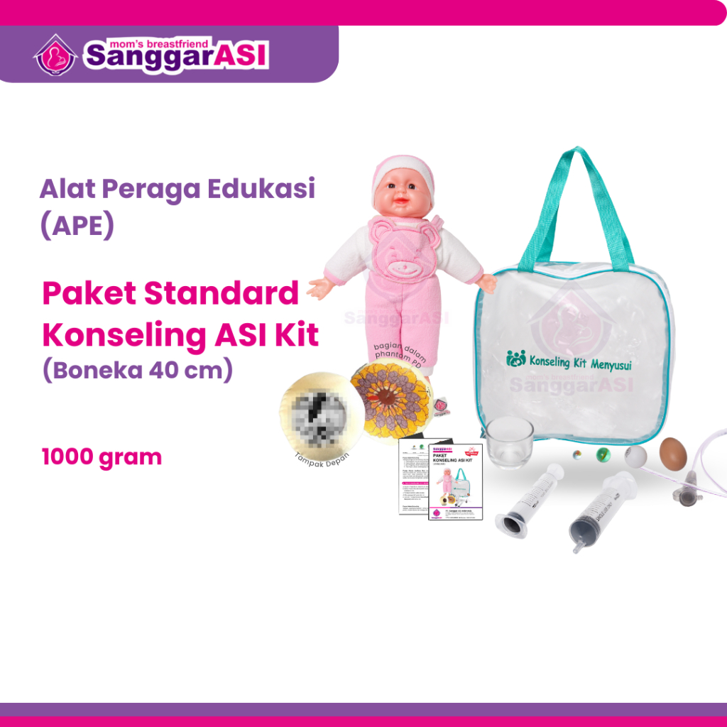 [Sanggar ASI] PAKET KONSELING KIT MENYUSUI 40 CM/ PAKET KONSELING ASI KIT 40 CM /ALAT PERAGA EDUKASI