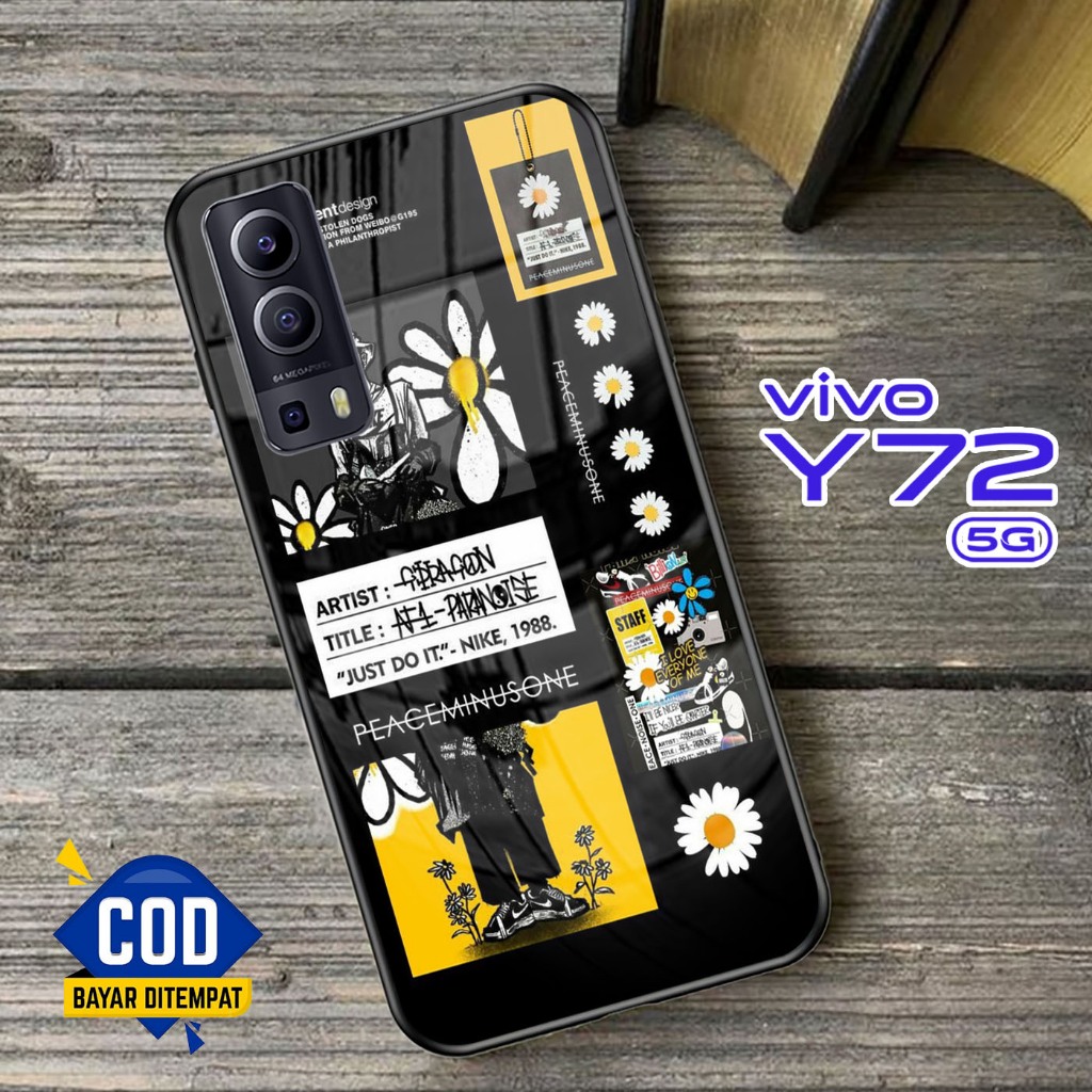 Softcase Kaca VIVO Y72 (5G) - Case Handphone VIVO Y72 (5G) [T77].