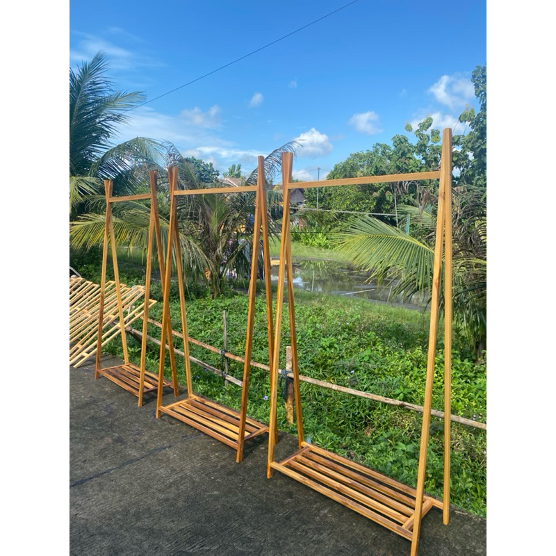 Gantungan baju kayu jati rak gantungan baju