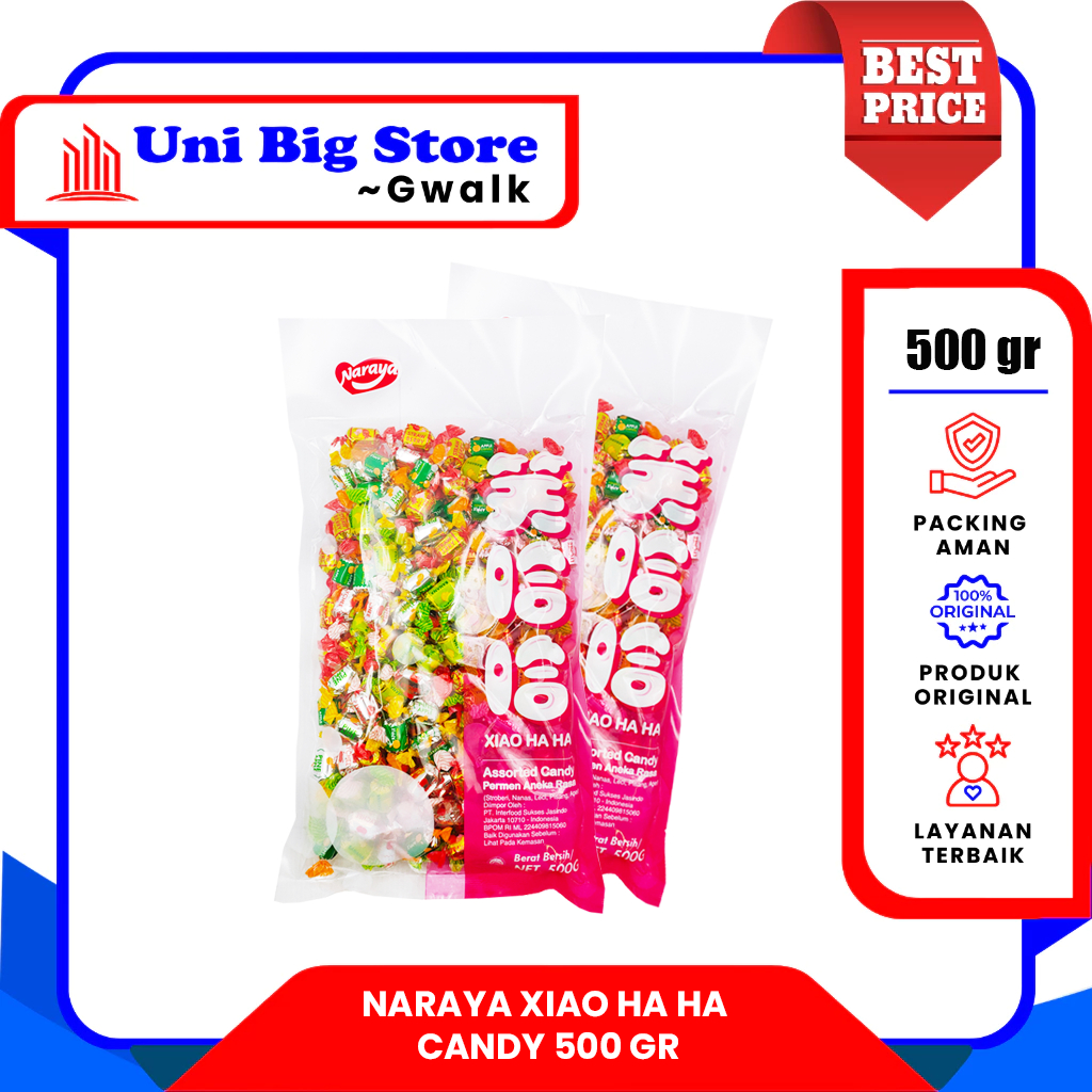 

PERMEN NARAYA XIAO HA HA ASSORTED CANDY - 500 gr