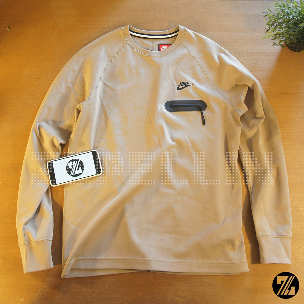 SWEATER NIKE TECH FLEECE LIGHTWEIGHT SWEATSHIRT ORIGINAL - KHAKI