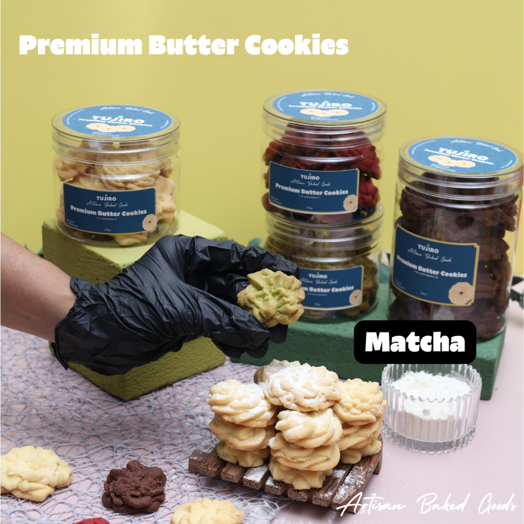 

Tujiro Premium Butter Cookies, Kue Kering Full Butter Tujiro Rasa Matcha