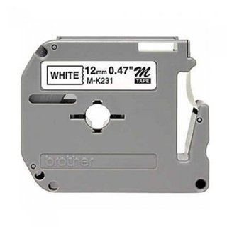 

Label Tape Brother M-K231 Black On White Uk 12MM Panjang 8M MK231 M K231