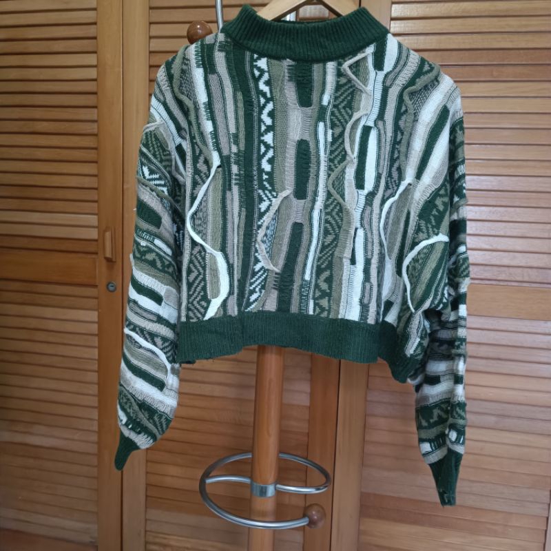 Preloved Sweater Cardigan Motif Coogi Knitwear Second (Super Rare)