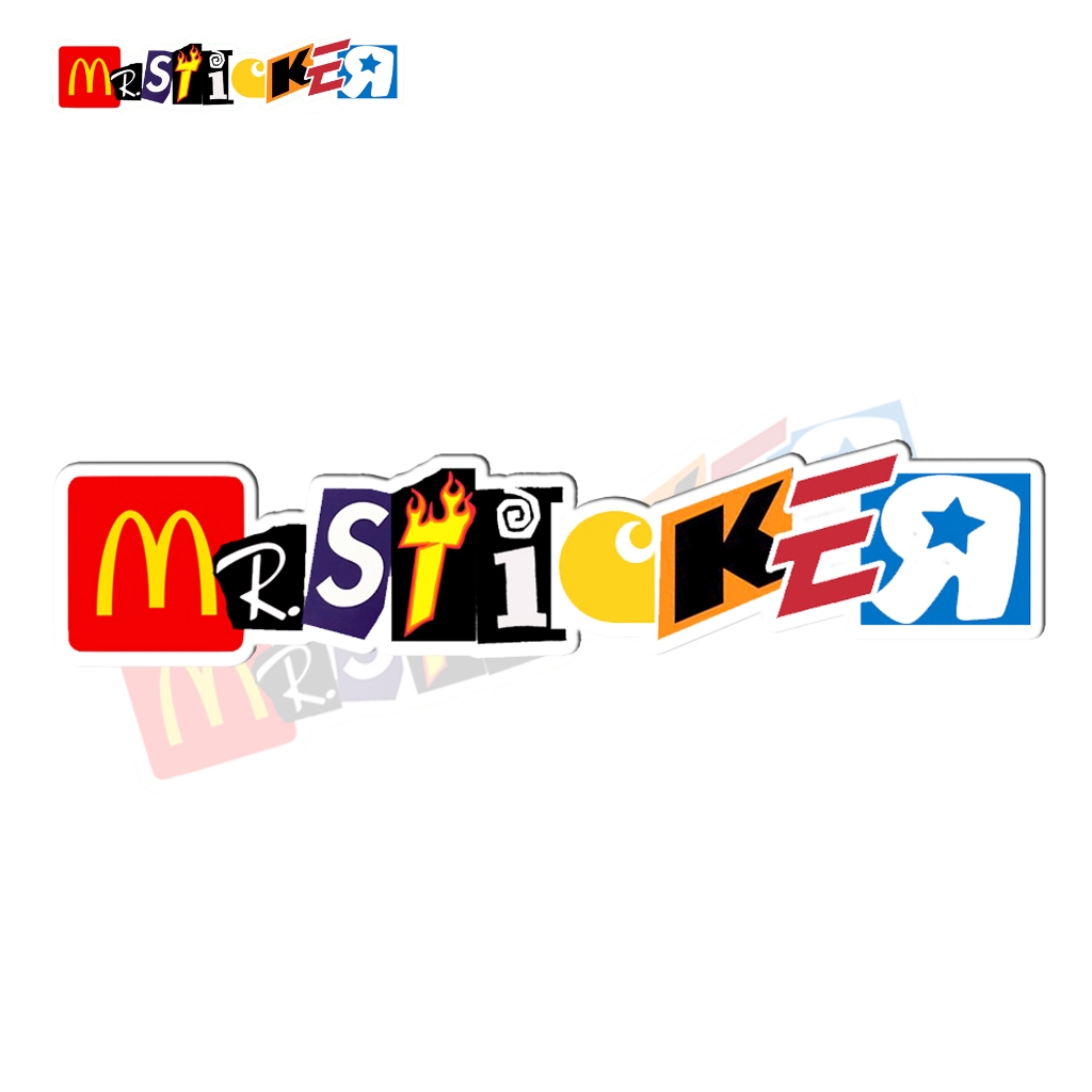 

sticker MR.Sticker collage long logo diecut stiker