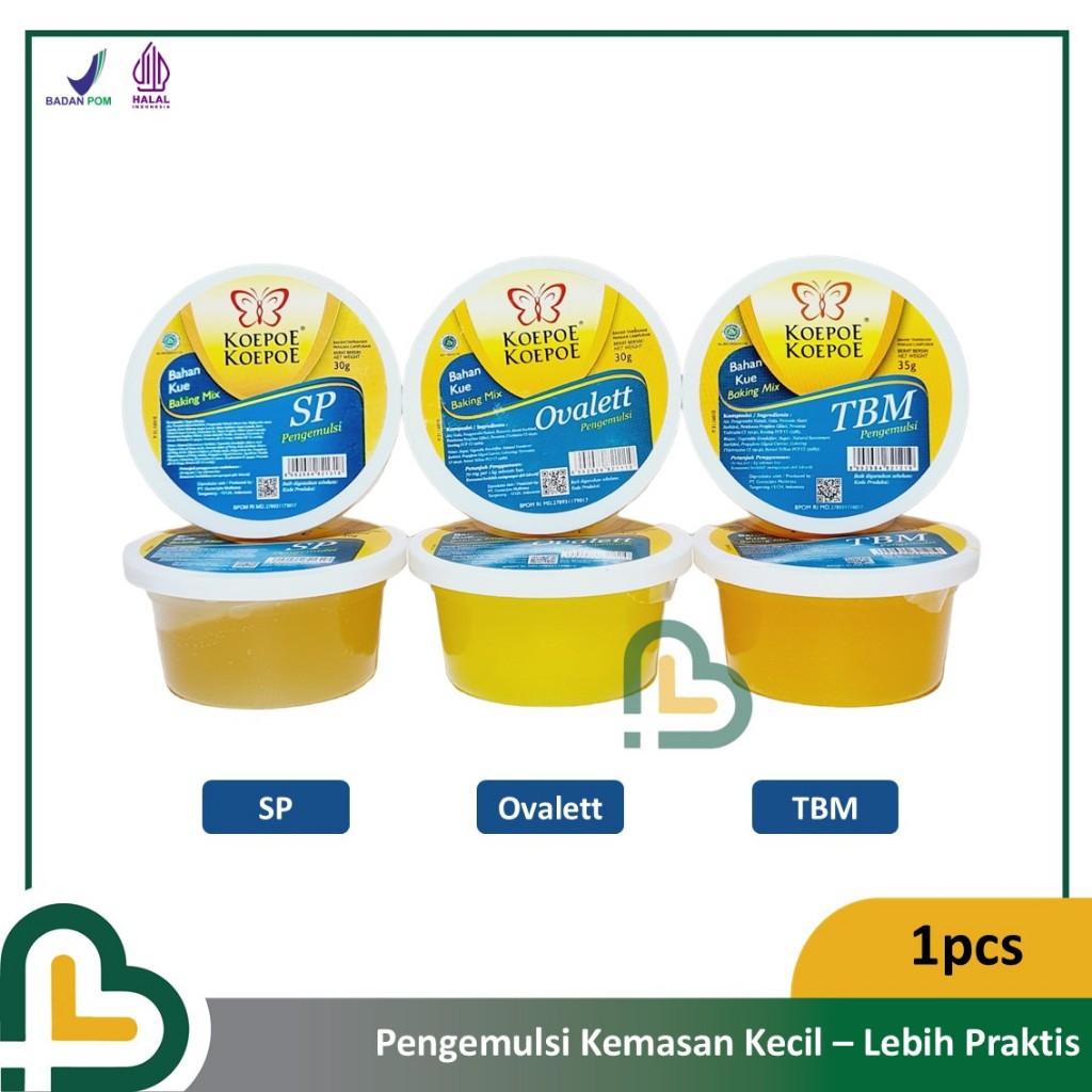 

Koepoe-Koepoe Ovalett TBM SP Pengemulsi Pelembut Kue Cake Emulsifier